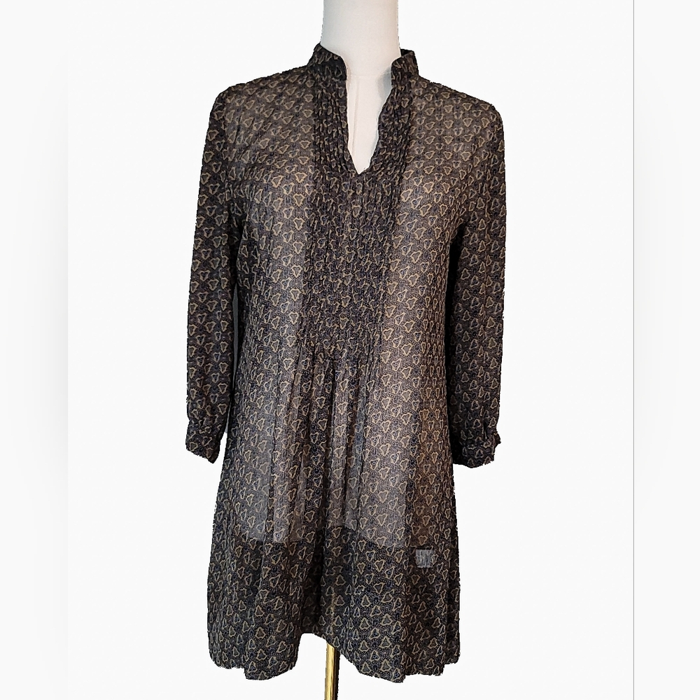 Go Couture Elegant Black and Gold Patterned Dressbohostylebohemiostyle